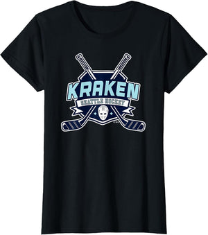 Seattle Kraken Hockey Sticks Black Officially Licensed