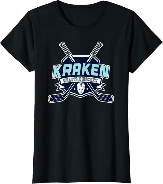 Seattle Kraken Hockey Sticks Black Officially Licensed