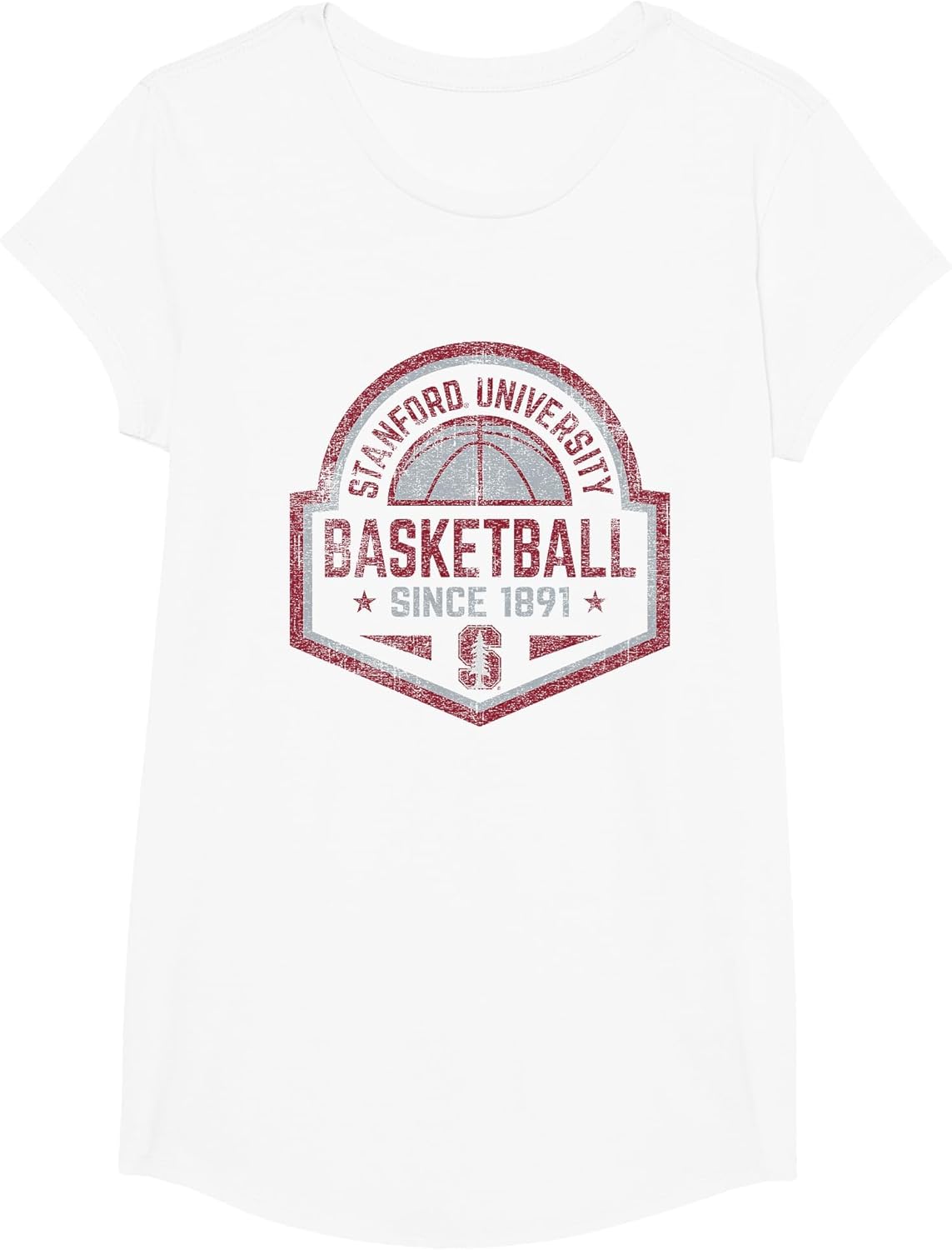 Stanford Cardinal Basketball Vintage Perimeter White
