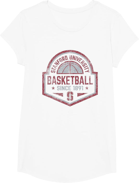 Stanford Cardinal Basketball Vintage Perimeter White