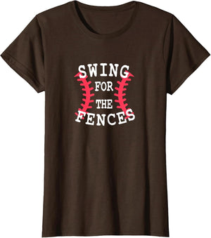 Swing for The Fences Funny Baseball Saying Women