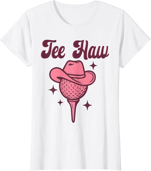 Western Haw Y'all Funny Golf Ball Cowgirl Southern Women
