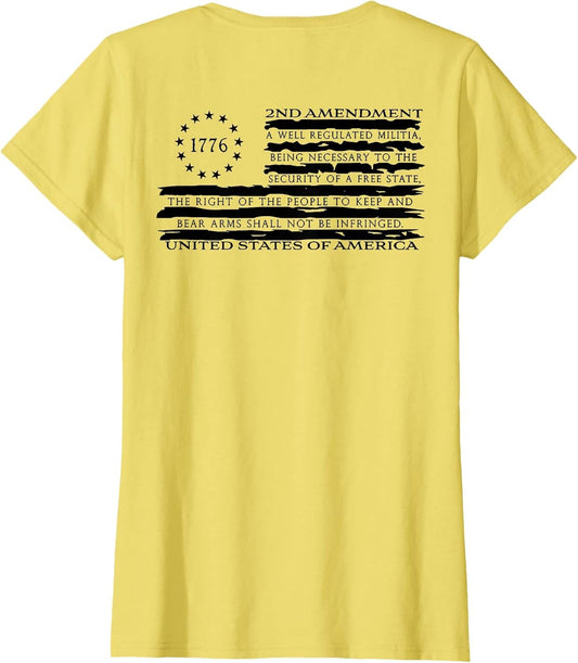 1776 2nd Amendment A Well Regulated Militia (on Back)