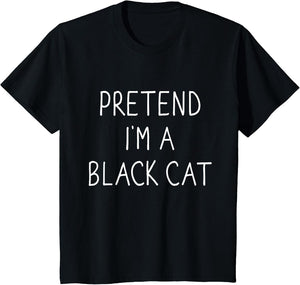 Pretend I'm Black cat Funny Lazy Easy DIY Halloween Costume