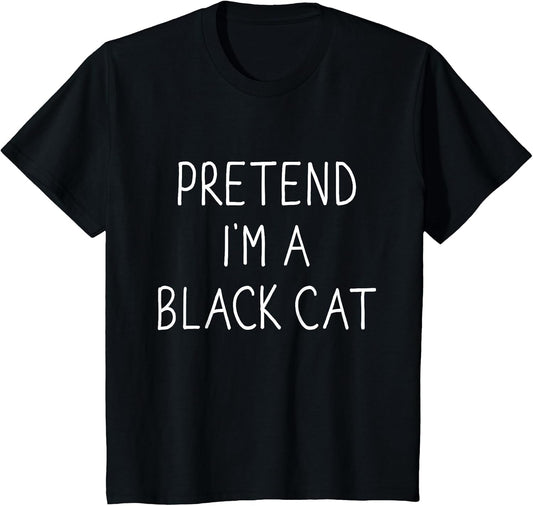 Pretend I'm Black cat Funny Lazy Easy DIY Halloween Costume