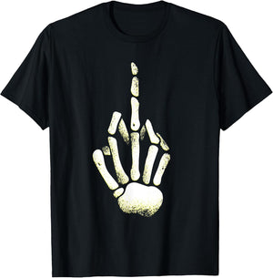 Halloween Skeleton Middle Finger Hand Fuck Off
