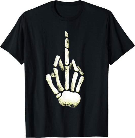 Halloween Skeleton Middle Finger Hand Fuck Off