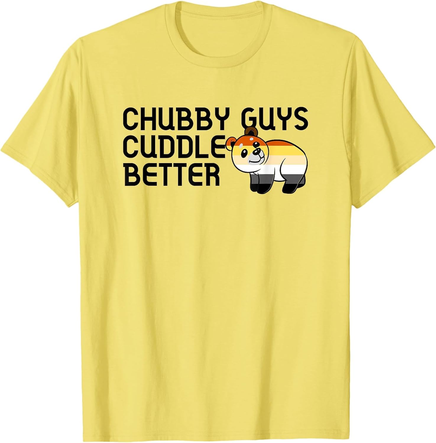 Chubby Guys Cuddle Better Gay Bear Pride Couple Flag Love