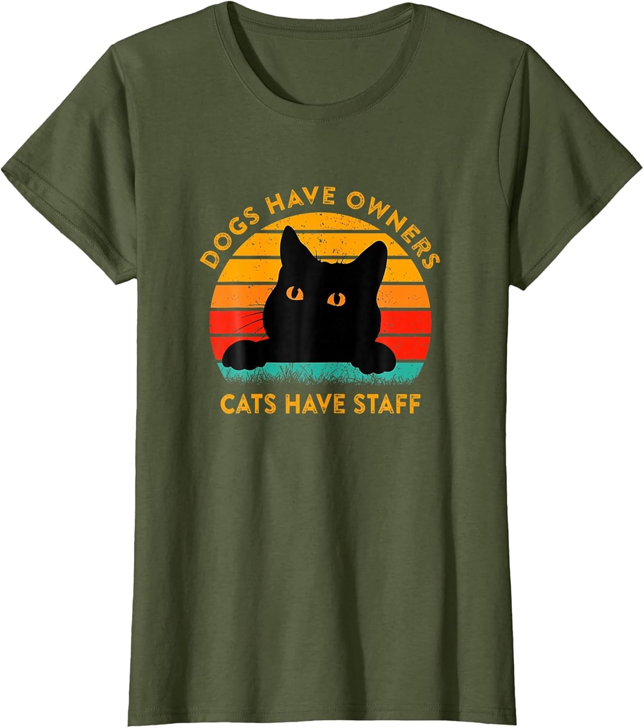 Funny Cat Quote Dogs Have Owners Cats Have Staff Retro Meme