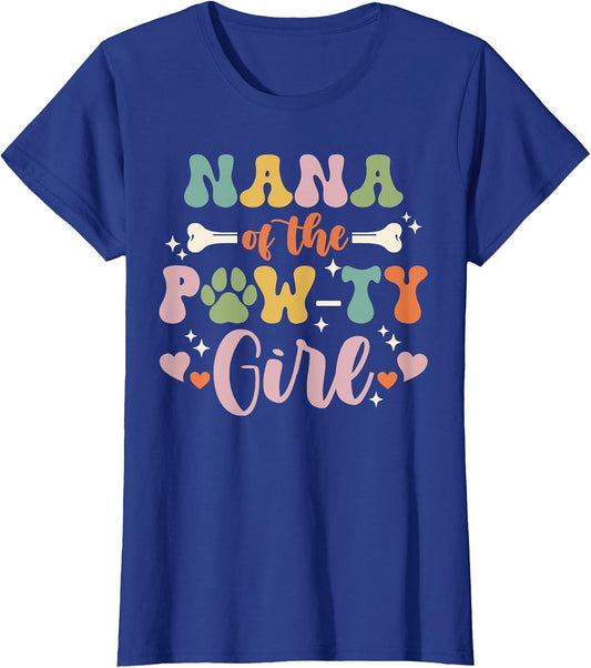 Nana of The Pawty Girl Dog Grandma Family Matching