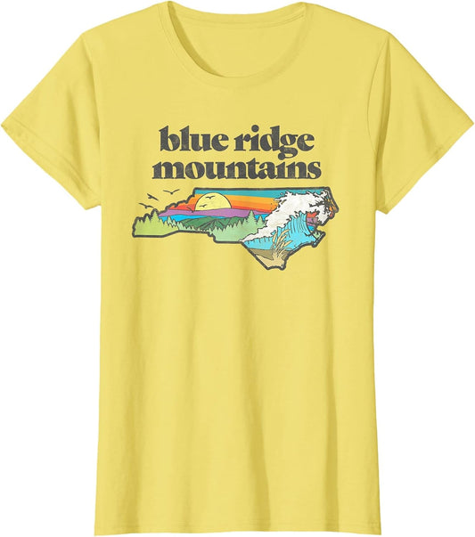 Blue Ridge Mountains North Carolina Outdoors Retro