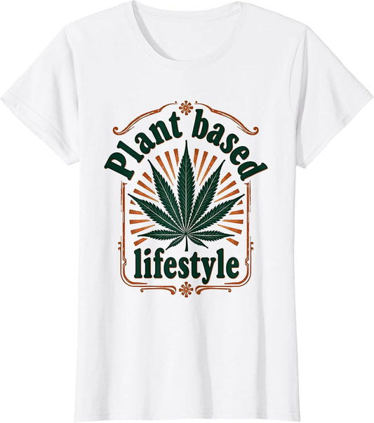 Plant Based Lifestyle Weed Cannabis Leaf Design