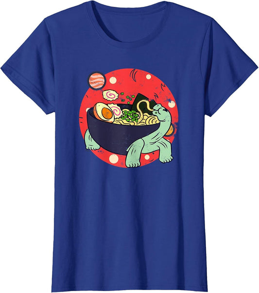 Kawaii Tortoise Eating Ramen Noodles Space Otaku Ramen Bowl