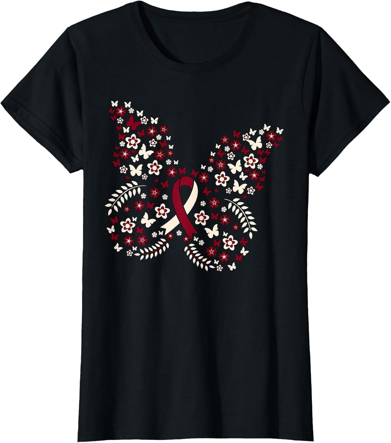 Butterfly Head and Neck Cancer Awareness Survivor Ribbon