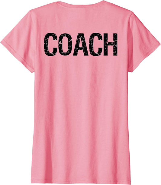 Coach on Back for Coaches Soccer Baseball Football