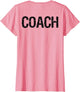 Coach on Back for Coaches Soccer Baseball Football
