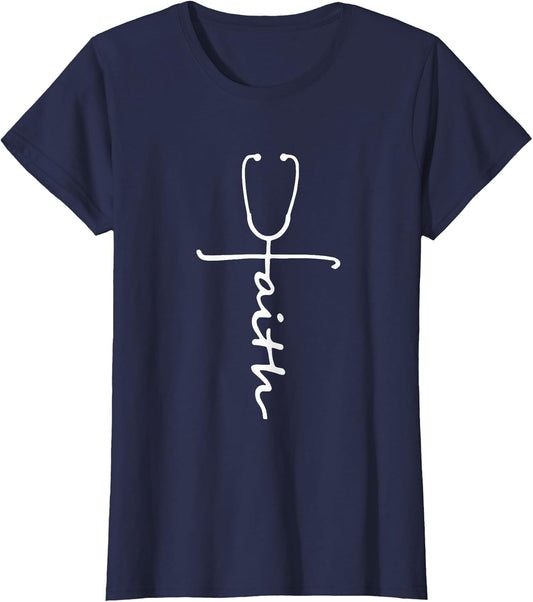 Stethoscope Cross Faith Nurse Nursing God Bible Jesus Lover