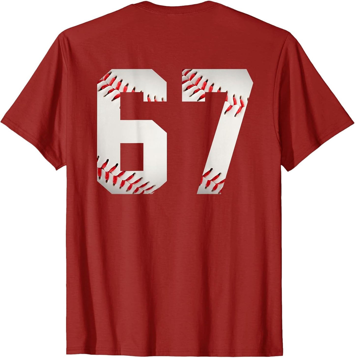 Number 67 Backside - Baseball Favorite Player Numbered