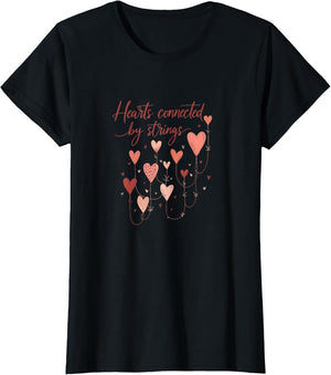 Hearts Connected by Strings Valentine Design