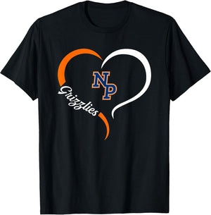North Point Grizzlies Logo Half Heart Slogan HS