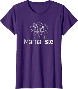 Mama-ste or Namaste Yoga for Moms Lotus -Flower-Pilates Tops