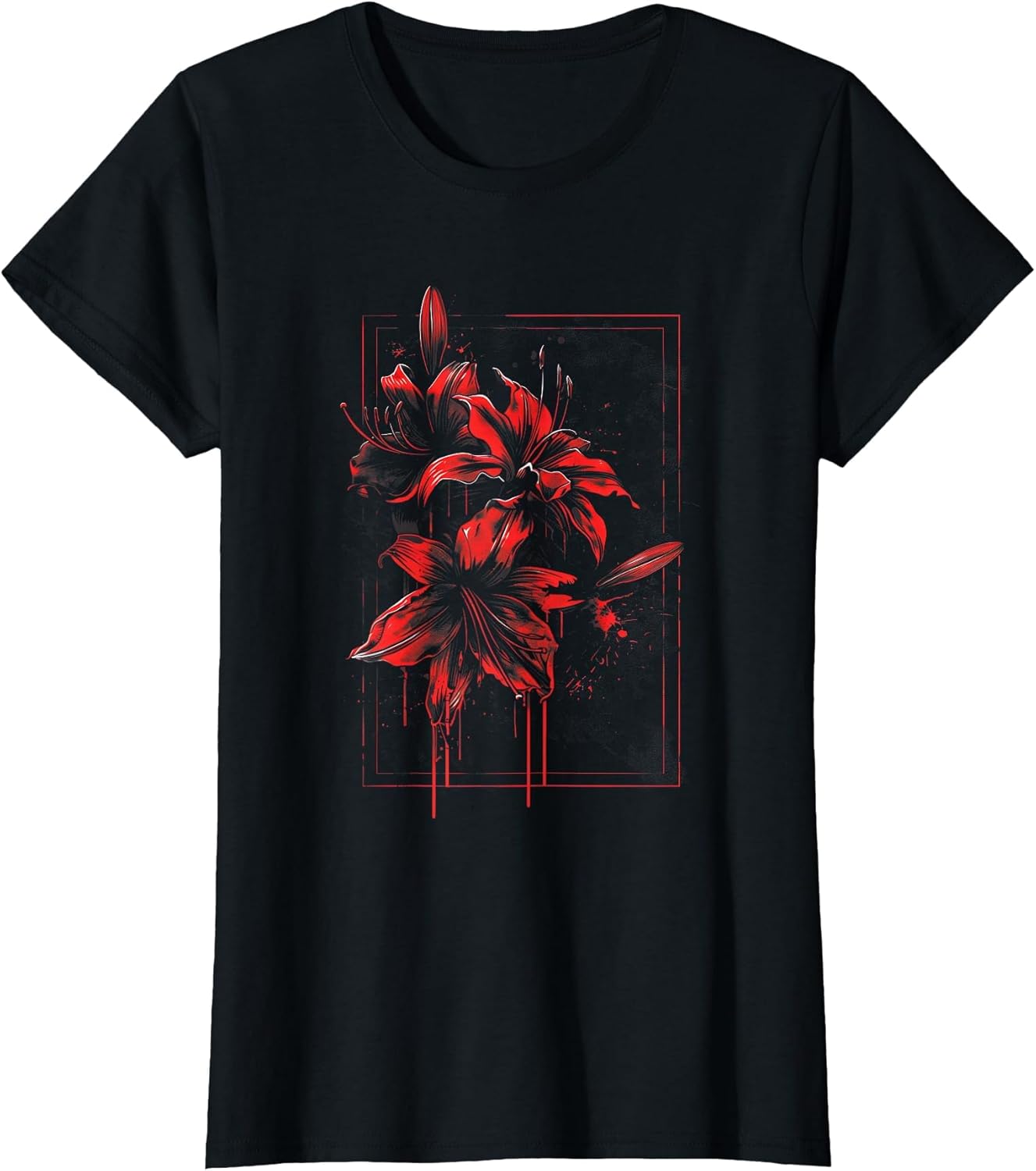 Anime Goth Red Spider Lily Flowers Art Aesthetic Nature