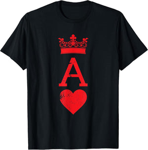 Ace of Hearts Blackjack Cards Halloween Matching Couple