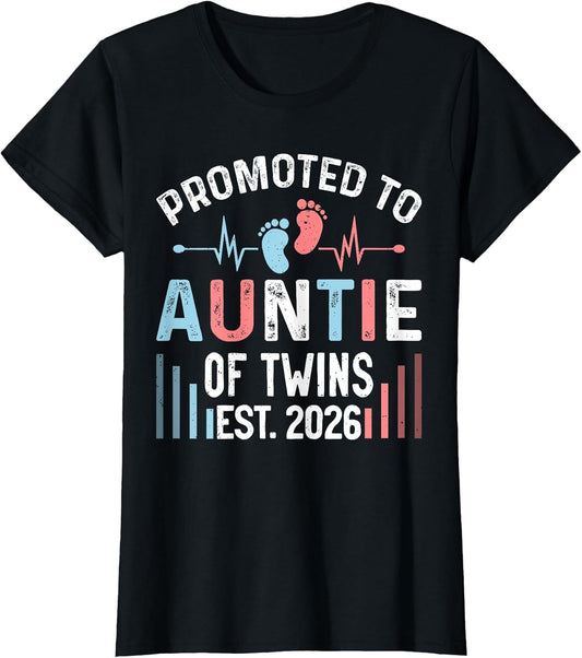 Promoted to Auntie of Twins Est 2026 Twin Baby Shower