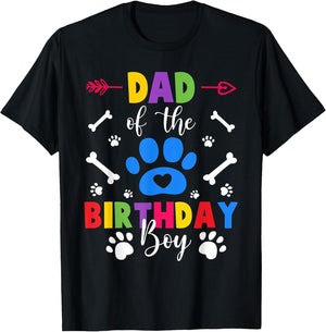 Dad and Mom of The Birthday Boy Dog Paw Family Matching