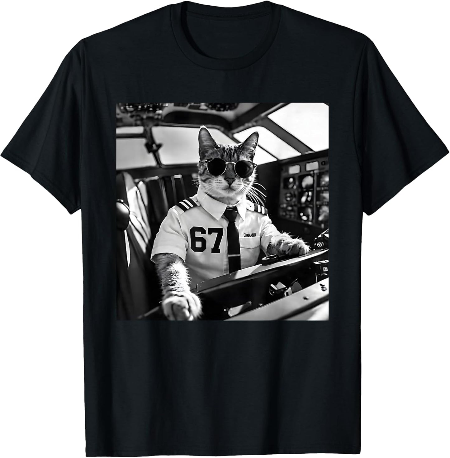 Funny Cat Pilot 67 Aviation Cool Fun Gift Women Kids
