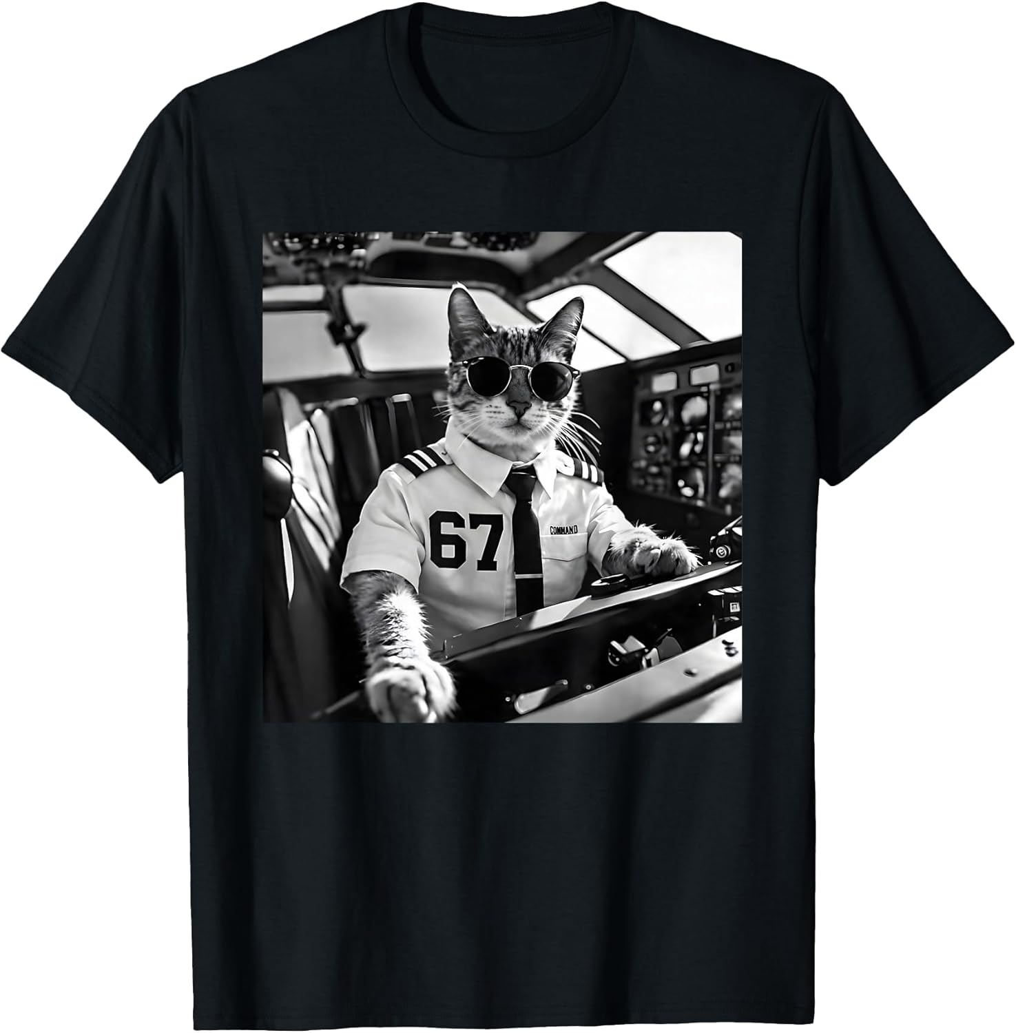 Funny Cat Pilot 67 Aviation Cool Fun Gift Women Kids