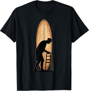 Old Man Silhouette Surfing Surf Surfboard Surfer