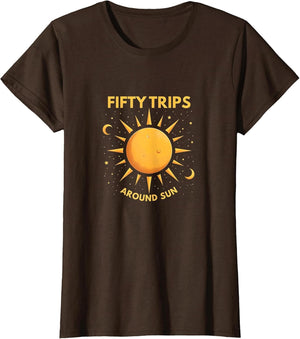 Fifty Trips Around Sun 50th Birthday Design