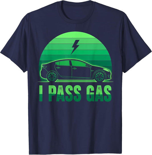 I Pass Gas Electric Car Funny EV Vehicle Sunset Green Energy