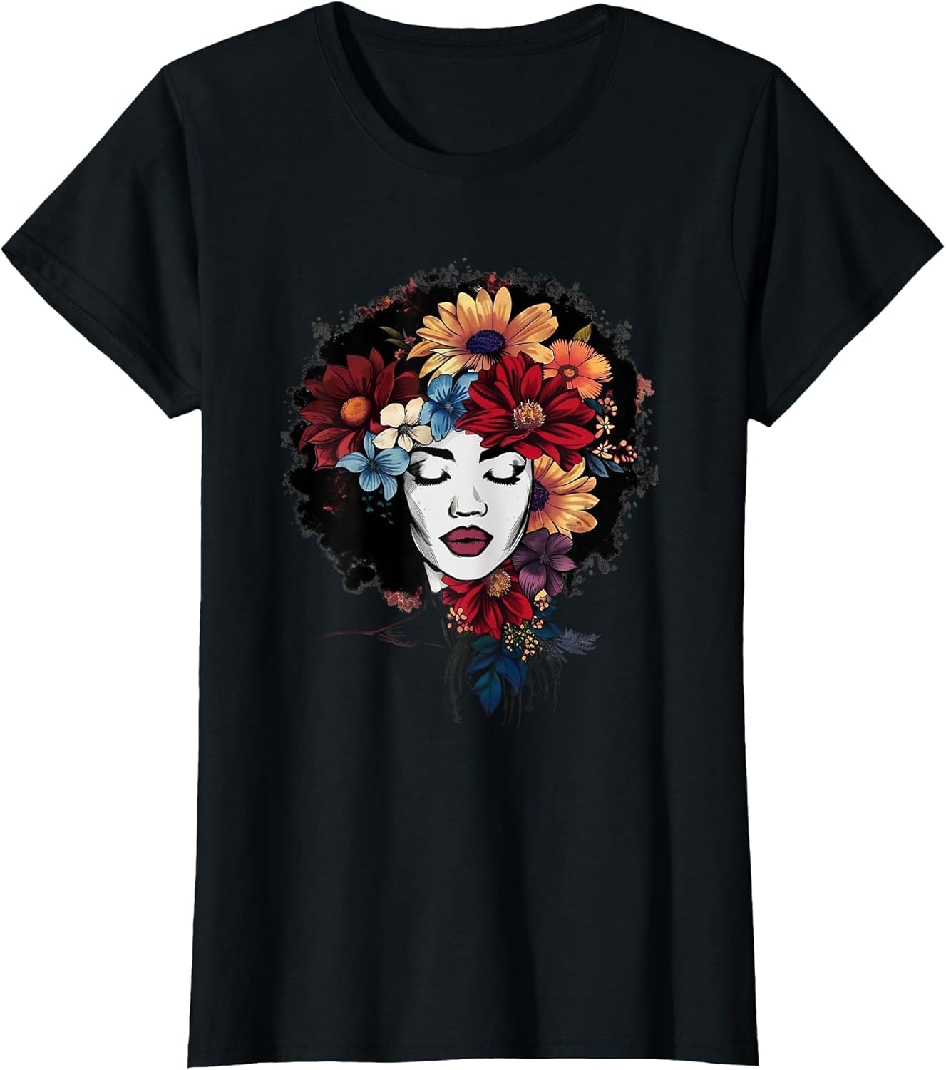 Afro Women Flowers Butterfly Latina African American-Melanin