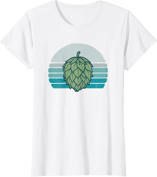 Hops Lover Vintage Beer Graphic Dark Sunset Hop Illustration
