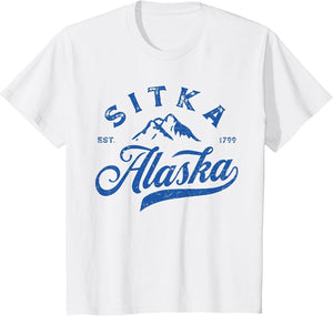 Vintage Sitka Alaska AK Mountains Family Vacation Souvenir