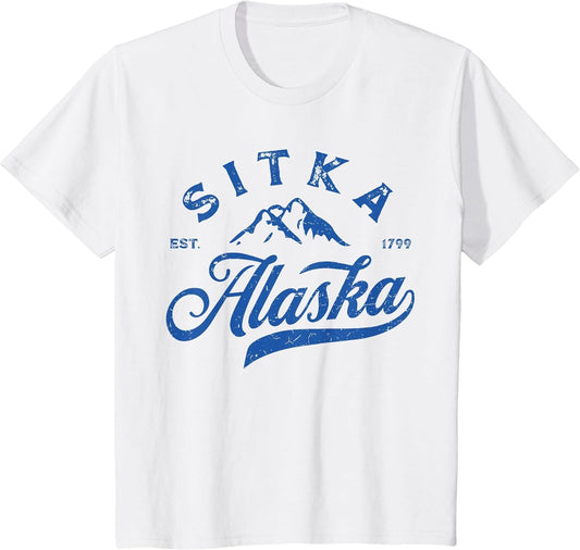Vintage Sitka Alaska AK Mountains Family Vacation Souvenir