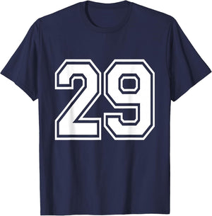 Number 29 Varsity Sports Team Jersey 29th Birthday 29 Years