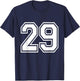 Number 29 Varsity Sports Team Jersey 29th Birthday 29 Years
