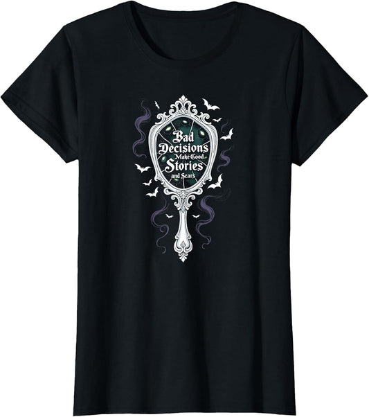 Spooky Bad Decisions Mirror Women's Halloween Shirt