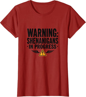 Warning Shenanigans in Progress Fun Design