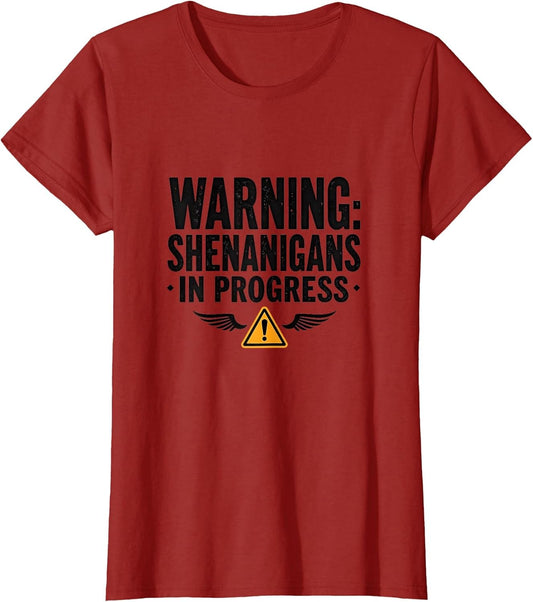 Warning Shenanigans in Progress Fun Design
