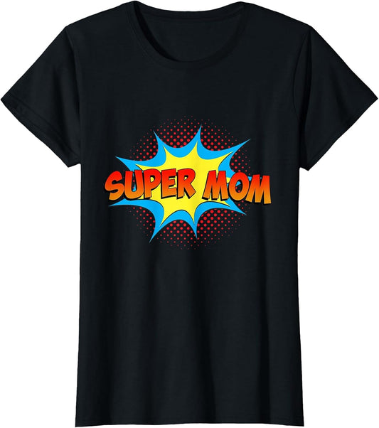 Super Mom Family Matching Superhero Comics Set Mothers Day