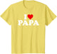 I Love Papa Shirt for Boy Girl Toddler Children Youth