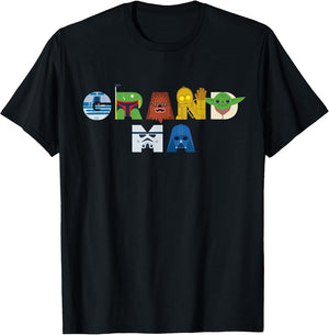 Star Wars Grandma Character Letters Family Trip Matching