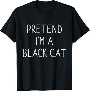 Pretend I'm Black cat Funny Lazy Easy DIY Halloween Costume