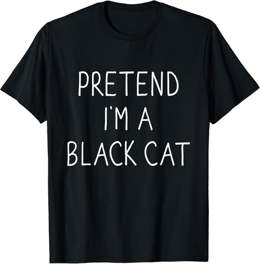 Pretend I'm Black cat Funny Lazy Easy DIY Halloween Costume
