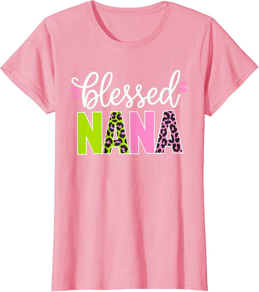 Blessed Nana Shirt Women Grandma Nana Mothers Day