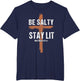 Men Christian-Shirt Be Salty Stay Lit Religious Cross Jesus